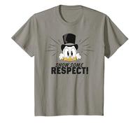 Disney DuckTales Scrooge McDuck Show Some Respect Camiseta, Niños, Pizarra, 3 años
