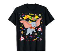 Disney Dumbo 85th Anniversary Flying Elephant Circus Collage Camiseta