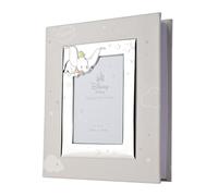 Disney - Dumbo - Álbum de fotos de los primeros años chapado en plata real con marco de apertura frontal de 10,2 x 15,2 cm, fabricado en Italia, producto oficial de Disney, 29 páginas, primeros años,