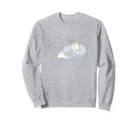 Disney Dumbo Be Unique Cute Dumbo Pastel Color Big Logo Sudadera, Unisex para adultos, Gris Jaspeado, XXL