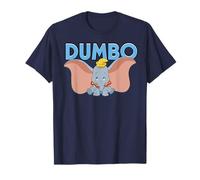 Disney Dumbo Blue Text Portrait Camiseta