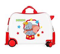 Disney Dumbo Maleta Infantil Blanco 50x39x20 cms Rígida ABS Cierre de combinación Lateral 34L 1,8 kgs 4 Ruedas