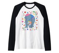 Disney Dumbo & Mrs. Jumbo Elephant Mom and Baby Son Collage Camiseta Manga Raglan