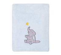Disney Dumbo - Manta de bebé brillante con apliques de color aguamarina, gris y amarillo
