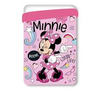 Disney Edredón Nórdico Marvel 170x260cm - Cama 90cm - Modelos: Avengers, Lilo y Stitch, Spiderman, Barbie, Frozen, Mickey, Minnie, Hulk, Princesas y Sonic (Minnie Mouse)