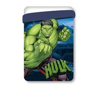 Disney Edredón Nórdico Marvel 170x260cm - Cama 90cm - Modelos: Avengers, Lilo y Stitch, Spiderman, Barbie, Frozen, Mickey, Minnie, Hulk, Princesas y Sonic (Hulk)