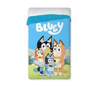 Disney Edredón Nórdico Marvel 170x260cm - Cama 90cm - Modelos: Avengers, Lilo y Stitch, Spiderman, Barbie, Frozen, Mickey, Minnie, Hulk, Princesas, Sonic y Bluey. (Bluey Azul)