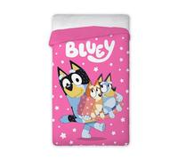 Disney Edredón Nórdico Marvel 170x260cm - Cama 90cm - Modelos: Avengers, Lilo y Stitch, Spiderman, Barbie, Frozen, Mickey, Minnie, Hulk, Princesas, Sonic y Bluey. (Bluey Rosa)