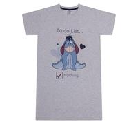 Disney Eeyore/Igor de Winnie The Pooh Algodón Mujeres Camisa de Dormir, Eeyore, Tamaño 36-38, Gris