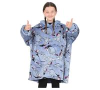 Disney Eeyore - Sudadera con capucha azul para niñas, manta de forro polar de gran tamaño