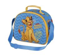 Disney El Rey León, Bolsa Portamerienda 3D, 25.5 x 20 cm, Azul Hakuna