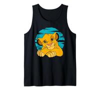 Disney El rey león El joven Simba descansando en azul de los años 90 Camiseta sin Mangas