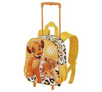 Disney El Rey León-Mochila 3D con Ruedas Pequeña, 26 x 34 cm, Capacidad 12,5 L, Amarillo Africa