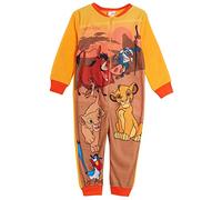 Disney El Rey León Pijama de forro polar todo en uno para niños Simba de Onezee para niños y niñas, naranja, 18-24 meses