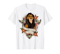 Disney El Rey León Scar Estoy Rodeado De Idiotas Camiseta, Hombre, Blanco, 4XL