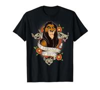 Disney El Rey León Scar Estoy Rodeado De Idiotas Camiseta, Hombre, Negro, M