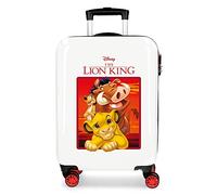 Disney El Rey Leon Simba & Friends Maleta Infantil Rígida Cierre de combinación Lateral 4 Ruedas Equipaje de Mano está Fabricada en ABS, un Material rígido y Ligero.
