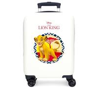 Disney El Rey Leon Simba & Friends Maleta Infantil Rígida Cierre de combinación Lateral 4 Ruedas Equipaje de Mano está Fabricada en ABS, un Material rígido y Ligero.