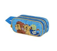 Disney El Rey León Wild-Estuche Portatodo 3D Doble, Azul, 22 x 10 cm