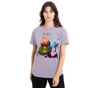 Disney Elemental Group Scene with Ember, Wade, Gale and Grouchwood Camiseta de Mujer, Lavanda, XXL