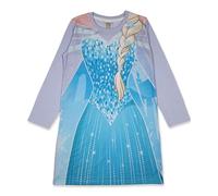 Disney Elsa o Anna La Reina de Las Nieves/Frozen Vestido de Noche de Manga Larga o Corta, Elsa Long, 6-7 Años: 122cm