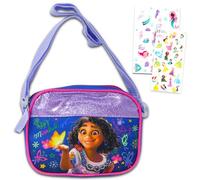 Disney Encanto Crossbody Bag for Girls Purse Bundle with Encanto Crossbody Bag for Girls Plus Stickers, Temporary Tattoos | Encanto Fanny Pack Kids