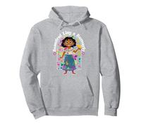Disney Encanto Mirabel Standing Floral Butterfly Sudadera con Capucha, Unisex para adultos, Gris Jaspeado, XXL
