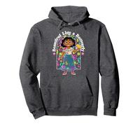 Disney Encanto Mirabel Standing Floral Butterfly Sudadera con Capucha, Unisex para adultos, Jaspeado Oscuro, M