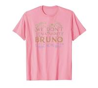 Disney Encanto We Don't Talk About Bruno Floral Camiseta, Hombre, Rosado, XL