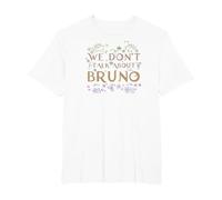 Disney Encanto We Don't Talk About Bruno Floral Camiseta, Hombre tallas grandes, Blanco, 5X Alto