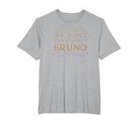 Disney Encanto We Don't Talk About Bruno Floral Camiseta, Hombre tallas grandes, Gris Jaspeado, 4X Alto