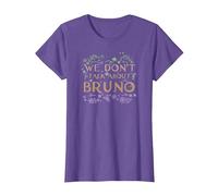 Disney Encanto We Don't Talk About Bruno Floral Camiseta, Mujer, Morado Jaspeado, XL