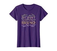 Disney Encanto We Don't Talk About Bruno Floral Camiseta, Mujer, Morado, M