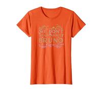 Disney Encanto We Don't Talk About Bruno Floral Camiseta, Mujer, Naranja, S