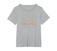 Disney Encanto We Don't Talk About Bruno Floral Camiseta, Mujer tallas grandes, Gris Jaspeado, 2XL Grande