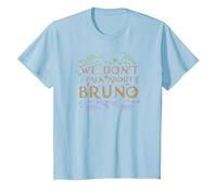 Disney Encanto We Don't Talk About Bruno Floral Camiseta, Niños, Azul Bebé, 4 años
