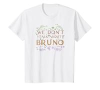 Disney Encanto We Don't Talk About Bruno Floral Camiseta, Niños, Blanco, 6 años