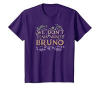 Disney Encanto We Don't Talk About Bruno Floral Camiseta, Niños, Morado, 12 años