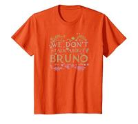 Disney Encanto We Don't Talk About Bruno Floral Camiseta, Niños, Naranja, 6 años