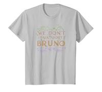 Disney Encanto We Don't Talk About Bruno Floral Camiseta, Niños, Plata, 12 años