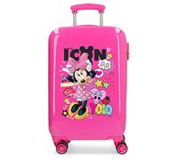 Disney Enjoy Minnie Icon Maleta de Cabina Rosa 34x55x20 cms Rígida ABS Cierre combinación 34L 2,6Kgs 4 Ruedas Dobles Equipaje de Mano