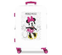 Disney Enjoy The Day, Maleta Mediana Rígida 68cm Niñas, Blanco (White), 48x68x26 Cms
