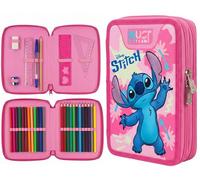 Disney estuche de lápices de doble piso lleno de material de escritura para niños, Diseño moderno