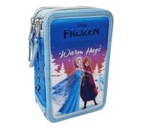 Disney Estuche Multicompartimento Frozen Elsa Anna Warm Hugs Escuela Primaria Completo 44 Piezas Bolígrafos Lápices Colores Rotuladores Giotto