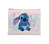 Disney Estuche plano Stitch oficial Lilo & Stitch – 18,5×15 cm violeta – viaje, colegio y oficina