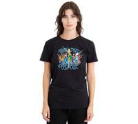 Fairies Disney Faith, Trust and Pixie Dust with Tinker Bell Ladies T Shirt, Black Camiseta, Negro, XXL para Mujer