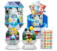 Disney Figura misteriosa para niños, paquete con 100 cápsulas misteriosas sorpresa de Disney con figura y accesorios más calcomanías | Disney 100 coleccionables para niños y adultos