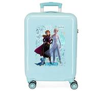Disney Find Your Strenght Maleta de Cabina rígida 55cm, Niñas, Azul, 38x55x20 cms