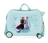 Disney Find Your Strenght, Maleta Infantil Con 2 Ruedas Multidireccionales Niñas, Azul (Blue), 50x38x20 Cm