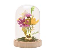 Disney - flores de princesa pastel en una campana con luz de neón - r